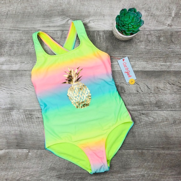 Cat & Jack Other - NWT CAT AND JACK PINEAPPLE NEON COLOR SWIMSUIT